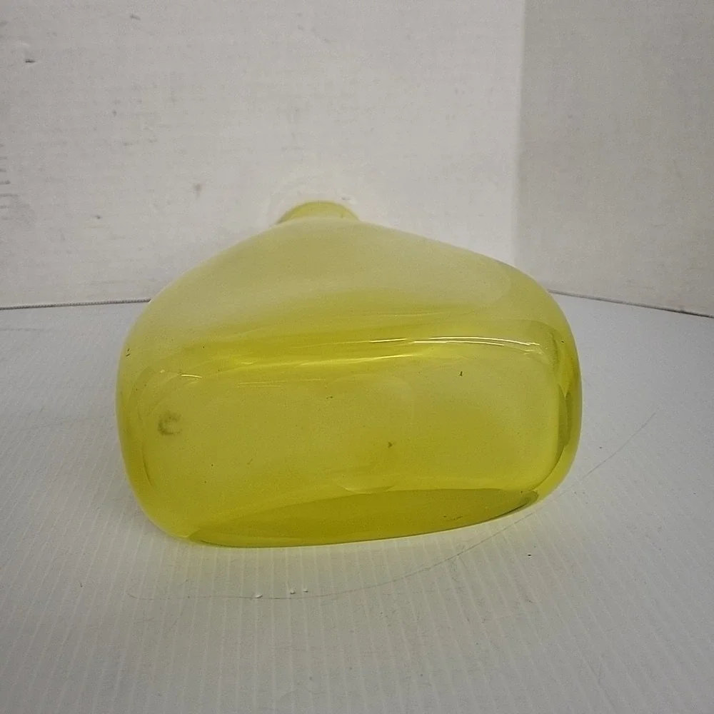 Blenko Art Glass Large 11.5 Yellow Vase